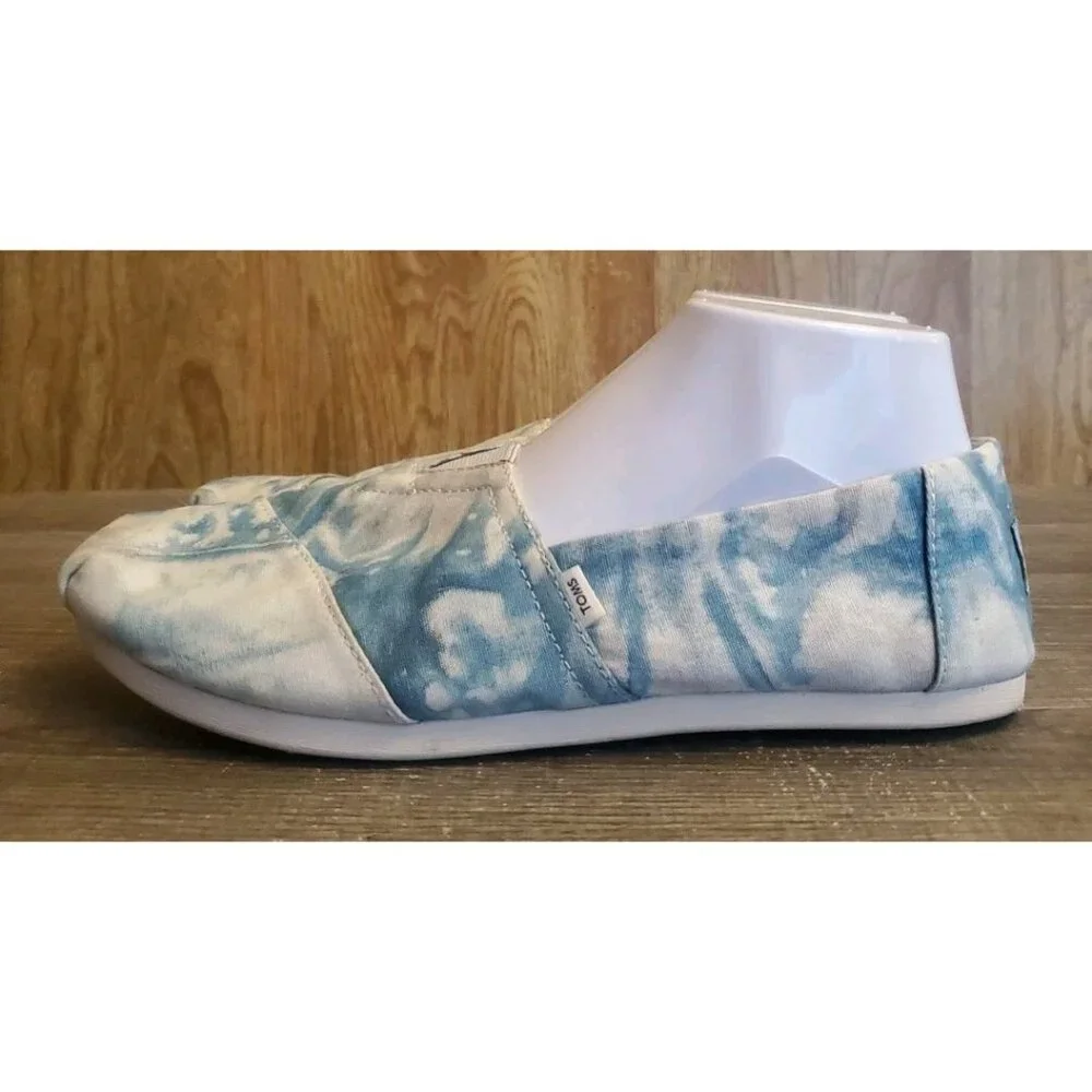 Toms Alpargata Plant Dyed Canvas Shoes Womens Size 9.5 Blue‎ Gray